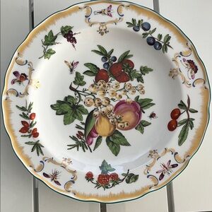 Elegant Floral and Fruit Dinner Plate